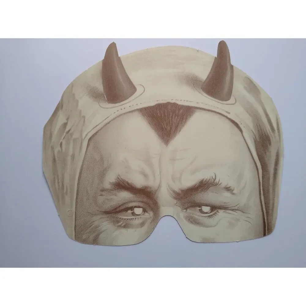 Vintage Style Devil Mask Cardboard Eye Mask Halloween Costume Accessory